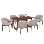 Αγόρασε ΣΕΤ ΤΡΑΠΕΖΑΡΙΑΣ 7ΤΜΧ ABAI HM21338.02 ΤΡΑΠΕΖΙ ΑΠΟ MDF--ΚΑΡΕΚΛΕΣ ΜΕ ΜΠΟΥΚΛΕ ΥΦΑΣΜΑ σε μοναδική τιμή στο clickforshop.gr