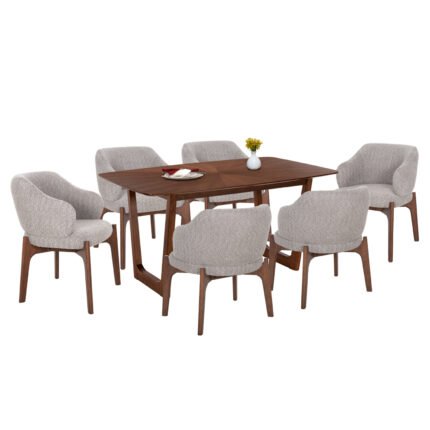 Αγόρασε ΣΕΤ ΤΡΑΠΕΖΑΡΙΑΣ 7ΤΜΧ ABAI HM21338.02 ΤΡΑΠΕΖΙ ΑΠΟ MDF--ΚΑΡΕΚΛΕΣ ΜΕ ΜΠΟΥΚΛΕ ΥΦΑΣΜΑ σε μοναδική τιμή στο clickforshop.gr