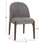 ΣΕΤ ΤΡΑΠΕΖΑΡΙΑΣ 7ΤΜΧ RIMER HM21339 ΤΡΑΠΕΖΙ ΑΠΟ MDF--ΚΑΡΕΚΛΕΣ ΑΠΟ RUBBERWOOD & ΥΦΑΣΜΑ - Image 3