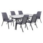 Αγόρασε ΣΕΤ ΤΡΑΠΕΖΑΡΙΑΣ 7ΤΜΧ ΚΑΡΕΚΛΕΣ ΜΕ ΜΑΞΙΛΑΡΙ & ΤΡΑΠΕΖΙ 160X90 HM10571.01 ΓΚΡΙ σε μοναδική τιμή στο clickforshop.gr