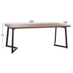 ΣΕΤ ΤΡΑΠΕΖΑΡΙΑΣ 7ΤΜΧ ΠΟΛΥΘΡΟΝΕΣ τ.NUBUCK & ΤΡΑΠΕΖΙ ME ΚΑΠΛΑΜΑ ΚΑΡΥΔΙΑΣ HM10635 - Image 2