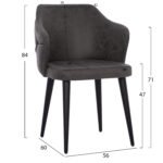 ΣΕΤ ΤΡΑΠΕΖΑΡΙΑΣ 7ΤΜΧ ΠΟΛΥΘΡΟΝΕΣ τ.NUBUCK & ΤΡΑΠΕΖΙ ME ΚΑΠΛΑΜΑ ΚΑΡΥΔΙΑΣ HM10635 - Image 3