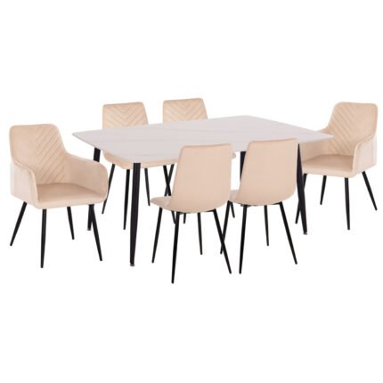 Αγόρασε ΣΕΤ ΤΡΑΠΕΖΑΡΙΑΣ 7ΤΜΧ RAVEN HM21070.01 ΚΕΡΑΜΙΚΟ TOP--4 ΚΑΡΕΚΛΕΣ & 2 ΠΟΛΥΘΡΟΝΕΣ ΕΚΡΟΥ σε μοναδική τιμή στο clickforshop.gr