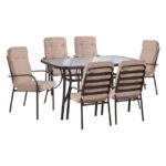 Αγόρασε ΣΕΤ ΤΡΑΠΕΖΑΡΙΑΣ 7TMX ΤΡΑΠΕΖΙ 150Χ90Χ72Υεκ.ΚΑΙ 6 ΠΟΛΥΘΡΟΝΕΣ ΜΕΤΑΛΛΟ ΚΑΦΕ HM10561.02 σε μοναδική τιμή στο clickforshop.gr