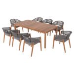 Αγόρασε ΣΕΤ ΤΡΑΠΕΖΑΡΙΑΣ 9ΤΜΧ NAVANT HM21066.01 ΤΡΑΠΕΖΙ ΜΕ 8 ΚΑΡΕΚΛΕΣ ΞΥΛΟ ΑΚΑΚΙΑΣ-ΣΧΟΙΝΙ ΓΚΡΙ σε μοναδική τιμή στο clickforshop.gr