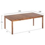 ΣΕΤ ΤΡΑΠΕΖΑΡΙΑΣ 9ΤΜΧ NAVANT HM21066.02 ΤΡΑΠΕΖΙ & 8 ΚΑΡΕΚΛΕΣ ΞΥΛΟ ΑΚΑΚΙΑΣ-ΣΧΟΙΝΙ ΜΠΕΖ - Image 2