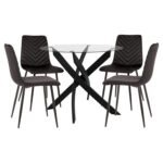 Αγόρασε ΣΕΤ ΤΡΑΠΕΖΑΡΙΑΣ ΕΣ.ΧΩΡΟΥ 5ΤΜΧ JAFARU HM11073 ΜΕΤΑΛΛΟ--ΒΕΛΟΥΔΟ ΣΕ ΜΑΥΡΟ σε μοναδική τιμή στο clickforshop.gr