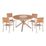 Αγόρασε ΣΕΤ ΤΡΑΠΕΖΑΡΙΑΣ ΕΞ. ΧΩΡΟΥ 5ΤΜΧ MORIL HM21161 ΑΛΟΥΜΙΝΙΟ ΣΕ ΣΑΜΠΑΝΙ & POLYWOOD σε μοναδική τιμή στο clickforshop.gr