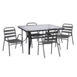 Αγόρασε ΣΕΤ ΤΡΑΠΕΖΑΡΙΑΣ ΕΞ.ΧΩΡΟΥ 5ΤΜΧ PRELUDE HM21032 ΓΚΡΙ ΜΕΤΑΛΛΟ & ΑΛΟΥΜΙΝΙΟ σε μοναδική τιμή στο clickforshop.gr