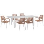 Αγόρασε ΣΕΤ ΤΡΑΠΕΖΑΡΙΑΣ ΕΞ.ΧΩΡΟΥ 7ΤΜΧ KRUM HM21131 ΛΕΥΚΟ ΑΛΟΥΜΙΝΙΟ--P.E.RATTAN σε μοναδική τιμή στο clickforshop.gr