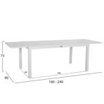 ΣΕΤ ΤΡΑΠΕΖΑΡΙΑΣ ΕΞ.ΧΩΡΟΥ 7ΤΜΧ KRUM HM21131 ΛΕΥΚΟ ΑΛΟΥΜΙΝΙΟ--P.E.RATTAN - Image 3