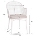 ΣΕΤ ΤΡΑΠΕΖΑΡΙΑΣ ΕΞ.ΧΩΡΟΥ KRUM HM21147 ΤΡΑΠΕΖΙ ΜΕ 6 ΠΟΛΥΘΡΟΝΕΣ--ΛΕΥΚΟ ΑΛΟΥΜΙΝΙΟ - Image 4