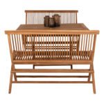 ΣΕΤ ΤΡΑΠΕΖΑΡΙΑΣ ΕΞΩΤ. ΧΩΡΟΥ 3ΤΜΧ KENDALL HM11952 ΜΑΣΙΦ ΞΥΛΟ TEAK ΦΥΣΙΚΟ - Image 6