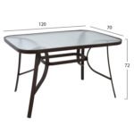 ΣΕΤ ΤΡΑΠΕΖΑΡΙΑΣ ΕΞΩΤΕΡΙΚΟΥ ΧΩΡΟΥ 5ΤΜΧ MORNER HM21028 ΚΑΦΕ ΜΕΤΑΛΛΟ & WICKER - Image 2