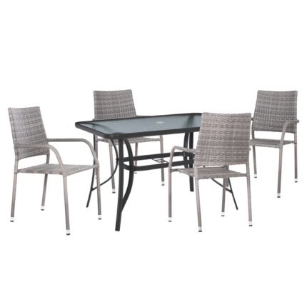 Αγόρασε ΣΕΤ ΤΡΑΠΕΖΑΡΙΑΣ MORNER HM21195 ΤΡΑΠΕΖΙ ΜΕ 4 ΠΟΛΥΘΡΟΝΕΣ--ΓΚΡΙ σε μοναδική τιμή στο clickforshop.gr