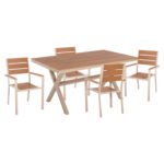 Αγόρασε ΣΕΤ ΤΡΑΠΕΖΑΡΙΑΣ SAGA HM21196 ΤΡΑΠΕΖΙ & 4 ΠΟΛΥΘΡΟΝΕΣ-ΑΛΟΥΜΙΝΙΟ & POLYWOOD-ΣΑΜΠΑΝΙ σε μοναδική τιμή στο clickforshop.gr