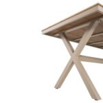 ΣΕΤ ΤΡΑΠΕΖΑΡΙΑΣ SAGA HM21196 ΤΡΑΠΕΖΙ & 4 ΠΟΛΥΘΡΟΝΕΣ-ΑΛΟΥΜΙΝΙΟ & POLYWOOD-ΣΑΜΠΑΝΙ - Image 5