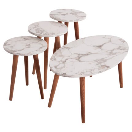 Αγόρασε ΣΕΤ ΤΡΑΠΕΖΙ ΣΑΛΟΝΙΟΥ & 3 ΒΟΗΘ.ΤΡΑΠΕΖΙΑ VITAL HM18180.03 ΜΕΛΑΜΙΝΗ ΛΕΥΚΟ ΜΑΡΜΑΡΟ-ΚΑΡΥΔΙ ΠΟΔΙΑ σε μοναδική τιμή στο clickforshop.gr