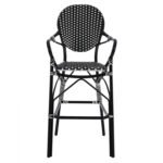 ΣΚΑΜΠΟ ΑΛΟΥΜΙΝΙΟΥ BAMBOO LOOK ΜΕ WICKER ΜΑΥΡΟ ΛΕΥΚΟ HM5794.02 56x60x126 εκ. - Image 3