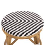 ΣΚΑΜΠΟ ΑΛΟΥΜΙΝΙΟΥ CHINO HM6285.03 BAMBOO LOOK-TEXTILENE ΛΕΥΚΟ-ΜΑΥΡΟ Φ36x46Υεκ. - Image 5