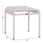 ΣΚΑΜΠΟ ΑΛΟΥΜΙΝΙΟΥ RACHEL HM6340.02 ΛΕΥΚΟ 45x45x46Υεκ. - Image 2