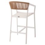 ΣΚΑΜΠΟ ΑΛΟΥΜΙΝΙΟΥ MIRI ΛΕΥΚΟ HM5892.32 ΜΕΣ. ΥΨΟΥΣ-ΜE RATTAN & TEXTILENE 57x57x99,5Yεκ. - Image 4