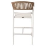 ΣΚΑΜΠΟ ΑΛΟΥΜΙΝΙΟΥ MIRI ΛΕΥΚΟ HM5892.32 ΜΕΣ. ΥΨΟΥΣ-ΜE RATTAN & TEXTILENE 57x57x99,5Yεκ. - Image 5