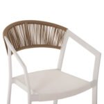 ΣΚΑΜΠΟ ΑΛΟΥΜΙΝΙΟΥ MIRI ΛΕΥΚΟ HM5892.32 ΜΕΣ. ΥΨΟΥΣ-ΜE RATTAN & TEXTILENE 57x57x99,5Yεκ. - Image 6