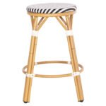 ΣΚΑΜΠΟ ΑΛΟΥΜΙΝΙΟΥ ΜΕΣ.ΥΨΟΥΣ CHINO HM6286.03 BAMBOO LOOK & TEXTILENE ΜΑΥΡΟ 43x43x65Υεκ - Image 3
