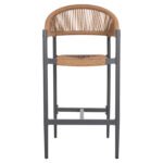 ΣΚΑΜΠΟ BAR ΑΛΟΥΜΙΝΙΟΥ GREGG HM5788.12 ΑΝΘΡΑΚΙ-ΜΠΕΖ ΤΗΣ ΑΜΜΟΥ ΣΥΝΘ.RATTAN 54x57x106Υεκ - Image 3