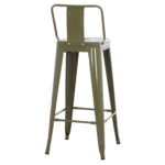ΣΚΑΜΠΟ BAR ME ΠΛΑΤΗ ΜΕΤΑΛΛΙΚΟ MELITA-PRO HM8643.43 DARK OLIVE GREEN 42x42x100Υεκ. - Image 5