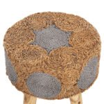 ΣΚΑΜΠΟ BEAM HM7826 ΞΥΛΟ ΤΕΑΚ ΚΑΙ SEAGRASS ΣΕ ΦΥΣΙΚΟ & ΓΚΡΙ Φ43x45Yεκ. - Image 4