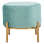 ΣΚΑΜΠΟ SINTA HM8638.07 ΑΠΟ ΦΥΣΤΙΚΙ ΒΕΛΟΥΔΟ ΜΕ ΧΡΥΣΗ ΒΑΣΗ 42x42x38Υ εκ. - Image 3