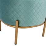 ΣΚΑΜΠΟ SINTA HM8638.07 ΑΠΟ ΦΥΣΤΙΚΙ ΒΕΛΟΥΔΟ ΜΕ ΧΡΥΣΗ ΒΑΣΗ 42x42x38Υ εκ. - Image 5