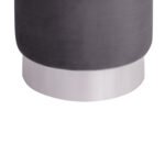 ΣΚΑΜΠΟ LEVY ΓΚΡΙ ΒΕΛΟΥΔΟ ΜΕ ΑΣΗΜΕΝΙΑ ΒΑΣΗ HM8408.01 Φ35x43Υ εκ. - Image 5