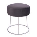 Αγόρασε ΣΚΑΜΠΟ KARLO ΓΚΡΙ ΒΕΛΟΥΔΟ ΜΕ ΑΣΗΜΙ ΒΑΣΗ HM8411.01 Φ36x38Υ εκ. σε μοναδική τιμή στο clickforshop.gr