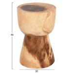 ΣΚΑΜΠΟ ΜΑΜΒΑ ΚΥΛΙΝΔΡΙΚΟ HM9901 ΜΑΣΙΦ ΞΥΛΟ SUAR ΣΕ ΦΥΣΙΚΟ Φ30x46Υεκ. - Image 2