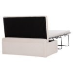 ΣΚΑΜΠΟ ΜΕ ΑΝΑΔΙΠΛΟΥΜΕΝΟ ΡΑΝΤΖΟ & ΣΤΡΩΜΑ INGE HM3343.42 ΜΠΕΖ ΚΟΤΛΕ ΥΦΑΣΜΑ 118x74x42Υ - Image 6