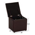 ΣΚΑΜΠΩ ΜΕ ΑΠΟΘΗΚΕΥΤΙΚΟ ΧΩΡΟ PU ΚΑΦΕ CUBE HM224.03--38x38x36.5Υεκ. - Image 2