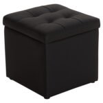 ΣΚΑΜΠΩ ΜΕ ΑΠΟΘΗΚΕΥΤΙΚΟ ΧΩΡΟ PU ΜΑΥΡΟ CUBE HM224.01 38x38x36.5Υεκ. - Image 3