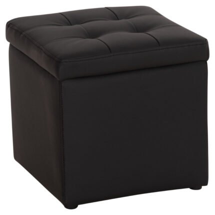 Αγόρασε ΣΚΑΜΠΩ ΜΕ ΑΠΟΘΗΚΕΥΤΙΚΟ ΧΩΡΟ PU ΜΑΥΡΟ CUBE HM224.01 38x38x36.5Υεκ. σε μοναδική τιμή στο clickforshop.gr