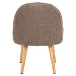 ΣΚΑΜΠΟ ΜΕ ΠΛΑΤΗ YASMINE ΜΠΟΥΚΛΕ ΥΦΑΣΜΑ ΑΝΟΙΧΤΟ ΚΑΦΕ HM8395.25 47x46x64,5Y εκ. - Image 6