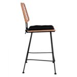 ΣΚΑΜΠΟ ΜΕΣΑΙΟΥ ΥΨΟΥΣ ALLEGRA HM5644 ΜΕΤΑΛΛΙΚΟ ΜΕ WICKER ΣΕ ΜΠΕΖ ΑΠΟΧΡΩΣΗ 55x56x107 εκ. - Image 4