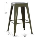 ΣΚΑΜΠΟ ΜΕΣΑΙΟΥ ΥΨΟΥΣ ΜΕΤΑΛΛΙΚΟ MELITA-PRO HM8573.43 DARK OLIVE GREEN 43x43x67Υεκ. - Image 2
