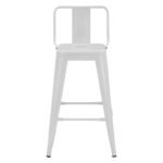 ΣΚΑΜΠΟ ΜΕΣΑΙΟΥ ΥΨΟΥΣ ΜΕΤΑΛΛΙΚΟ MELITA ΜΕ ΠΛΑΤΗ ΣΕ ΛΕΥΚΟ ΜΑΤ HM8574.31 42x42x89,5Υ εκ. - Image 3