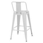 ΣΚΑΜΠΟ ΜΕΣΑΙΟΥ ΥΨΟΥΣ ΜΕΤΑΛΛΙΚΟ MELITA ΜΕ ΠΛΑΤΗ ΣΕ ΛΕΥΚΟ ΜΑΤ HM8574.31 42x42x89,5Υ εκ. - Image 5