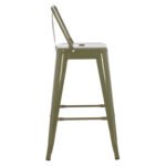 ΣΚΑΜΠΟ ΜΕΣΑΙΟΥ ΥΨΟΥΣ ΜΕΤΑΛΛΙΚΟ MELITA ΣΕ DARK OLIVE GREEN HM8574.03 42x42x98 cm. - Image 4