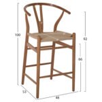 ΣΚΑΜΠΟ ΜΕΣΑΙΟΥ ΥΨΟΥΣ BRAVE ΟΞΙΑ ΜΕ ΔΙΧΑΛΩΤΗ ΠΛΑΤΗ ΦΥΣΙΚΟ HM9405.01 48x53x100Yεκ. - Image 2