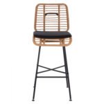 ΣΚΑΜΠΟ ΜΕΤΑΛΛΙΚΟ EDDIE ΜΕ ΜΑΞΙΛΑΡΙ HM5708 ΜΕ WICKER ΜΠΕΖ 45Χ46.5Χ115Υ εκ. - Image 3