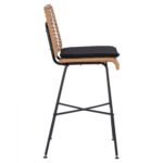 ΣΚΑΜΠΟ ΜΕΤΑΛΛΙΚΟ EDDIE ΜΕ ΜΑΞΙΛΑΡΙ HM5708 ΜΕ WICKER ΜΠΕΖ 45Χ46.5Χ115Υ εκ. - Image 4